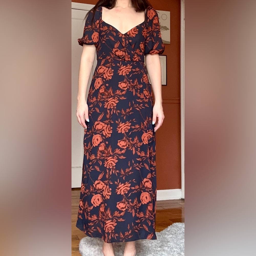 Lush Floral Midi Dress